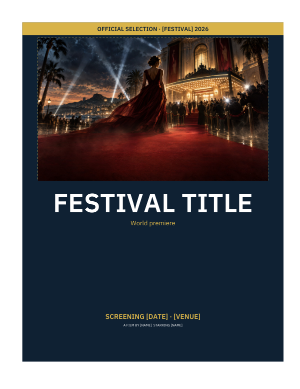 Preview of Printable Festival Movie Poster Template