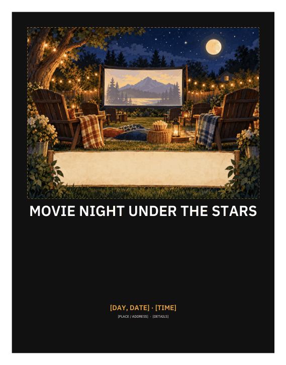 Preview of Movie Night Under the Stars Poster
