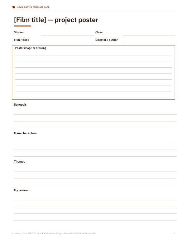 Preview of Printable School Project Poster